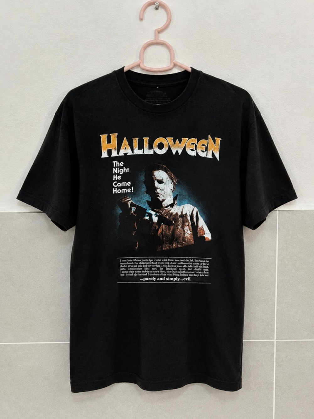 Michael Myers The Night He Come Halloween Graphic Black T-Shirt